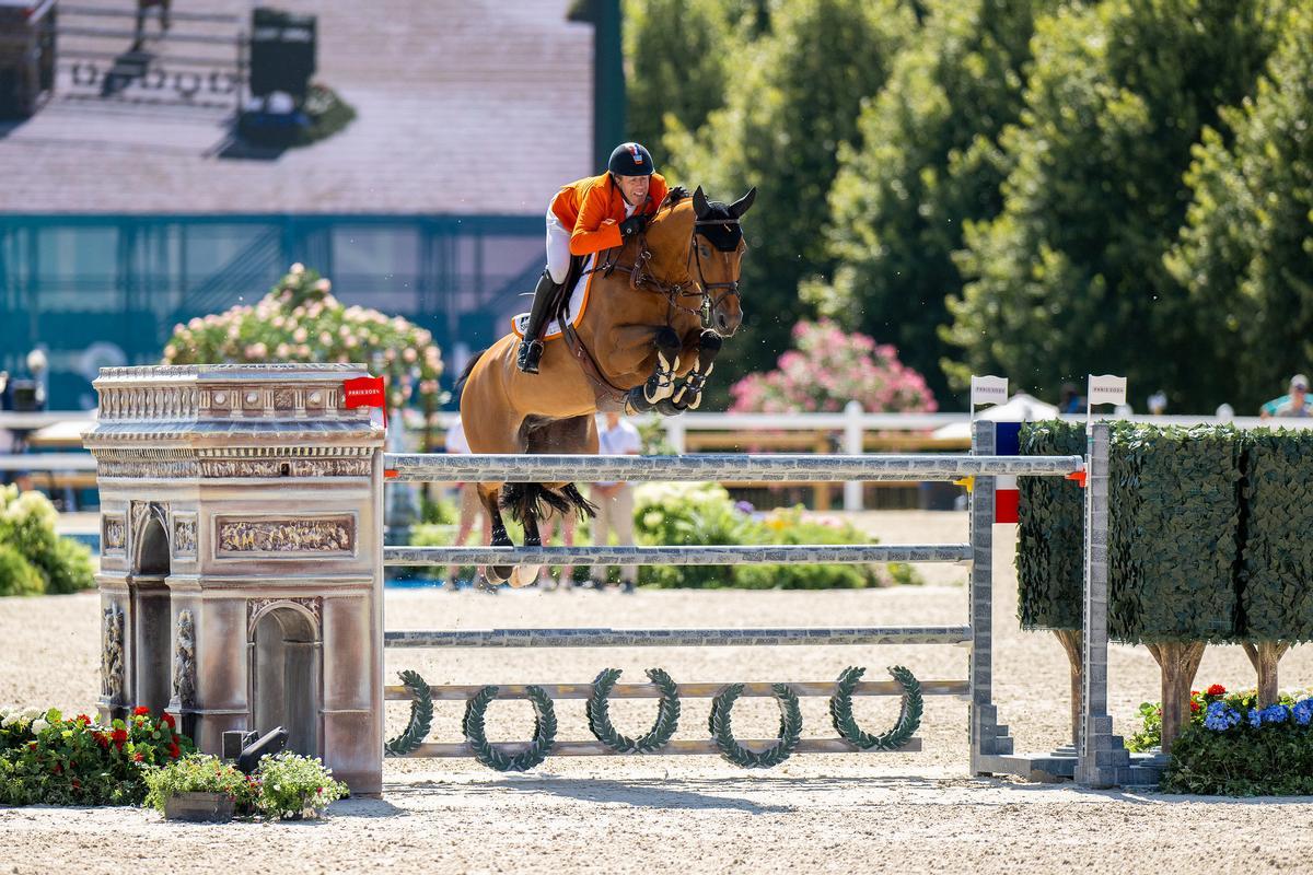 Beauville Z, caballo propiedad de Marta Ortega, presidenta de Inditex, que ha ganado el bronce en los Juegos Olímpicos con el jinete Mikael van der Vleuten, de Países Bajos.