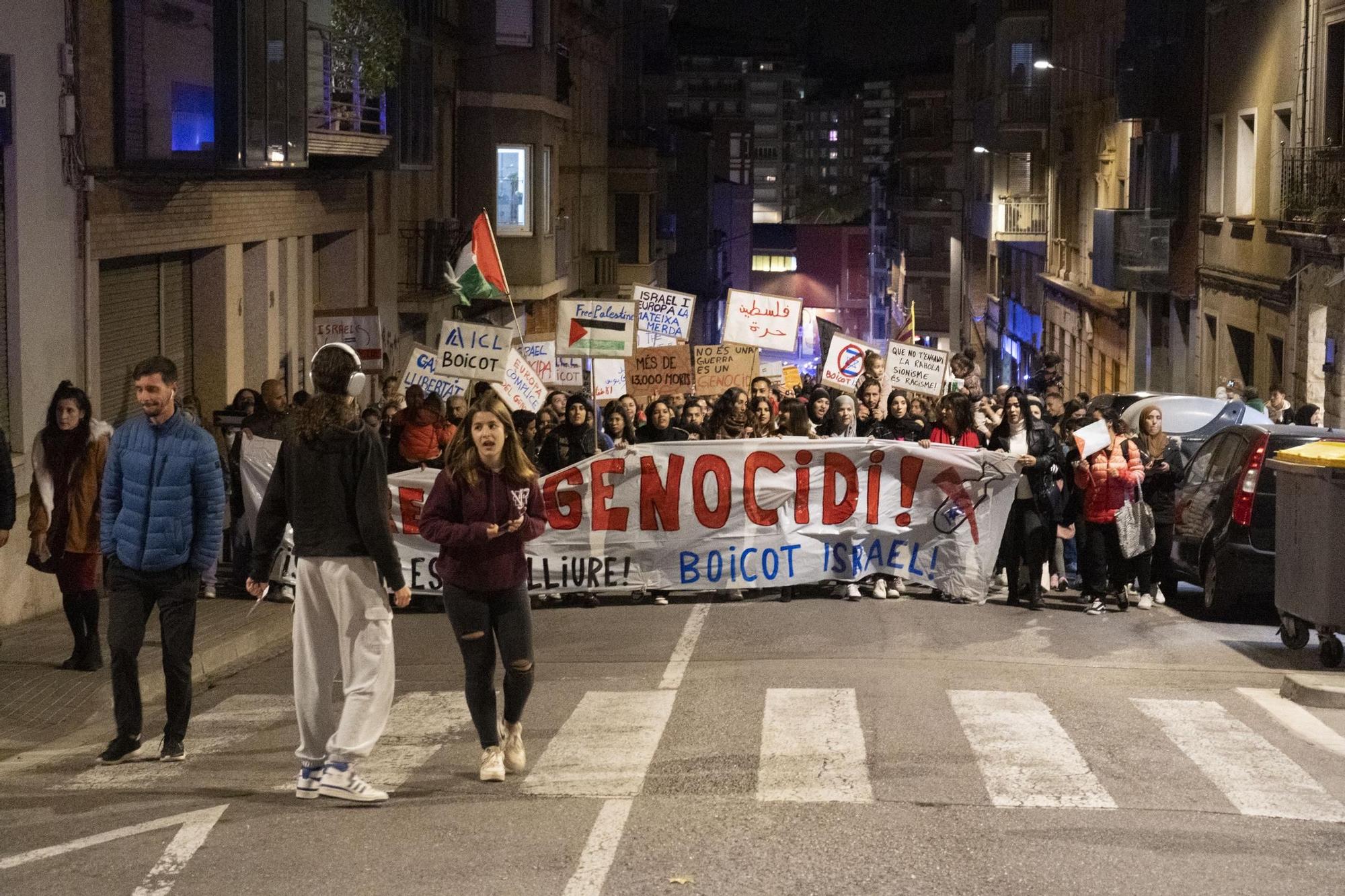 Les imatges de la manifestació a favor de Palestina a Manresa