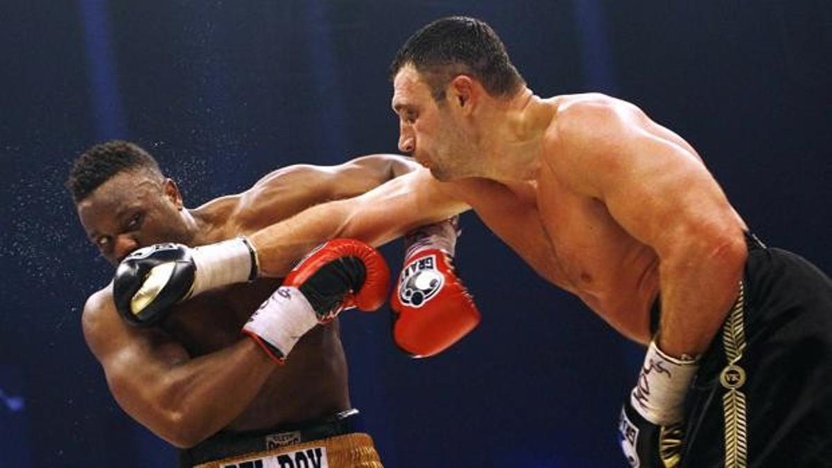 Vitali Klitschko compitiendo.