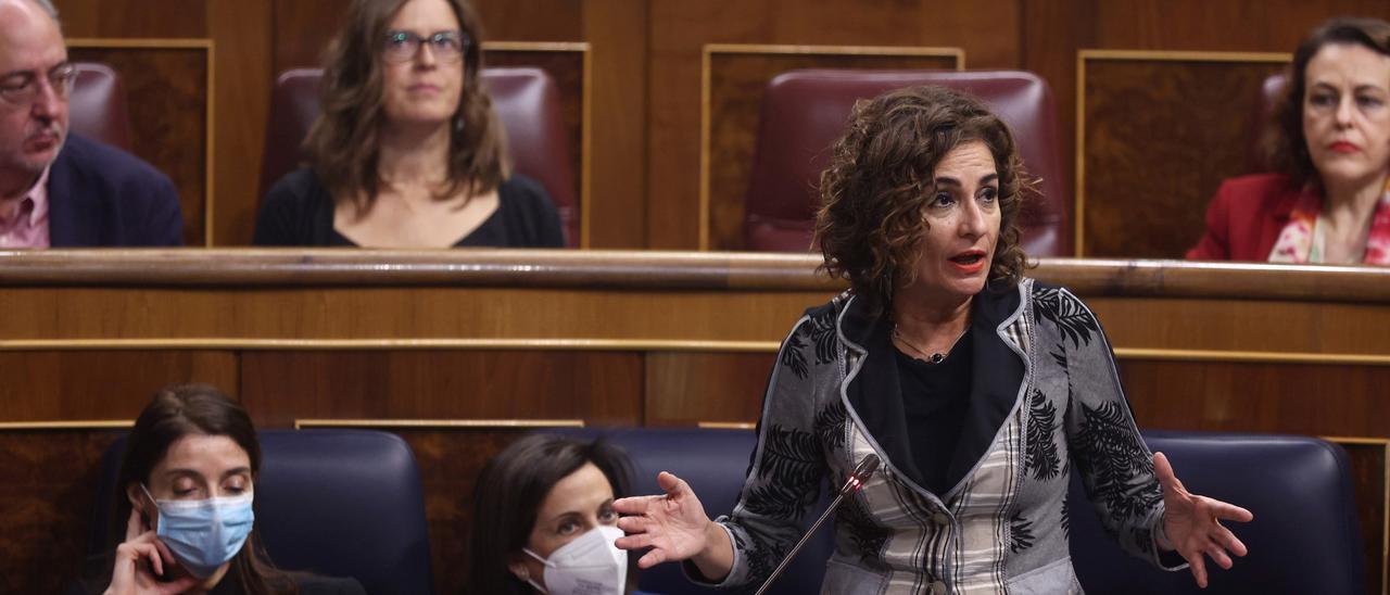 María Jesús Montero, ayer en el Congreso.