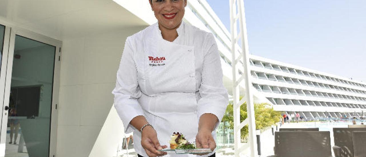 Virginia Naranjo, ganadora de &#039;Masterchef 4&#039;, el pasado viernes en el Hotel Santa Mónica, en Gran Canaria.