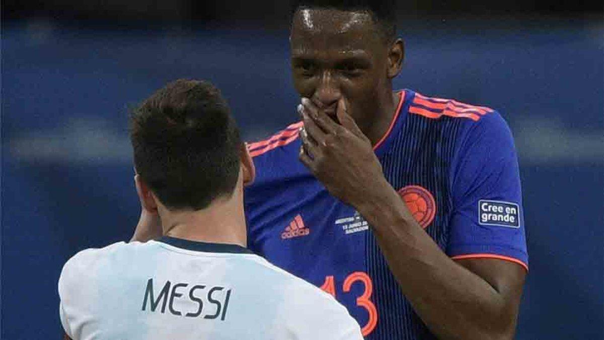 Yerry Mina y Messi hablaron tras el partido