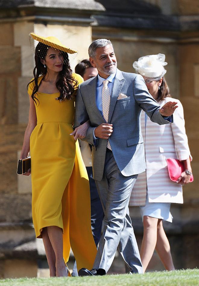 Amal y George Clooney en la boda del Príncipe Harry y Meghan Markle