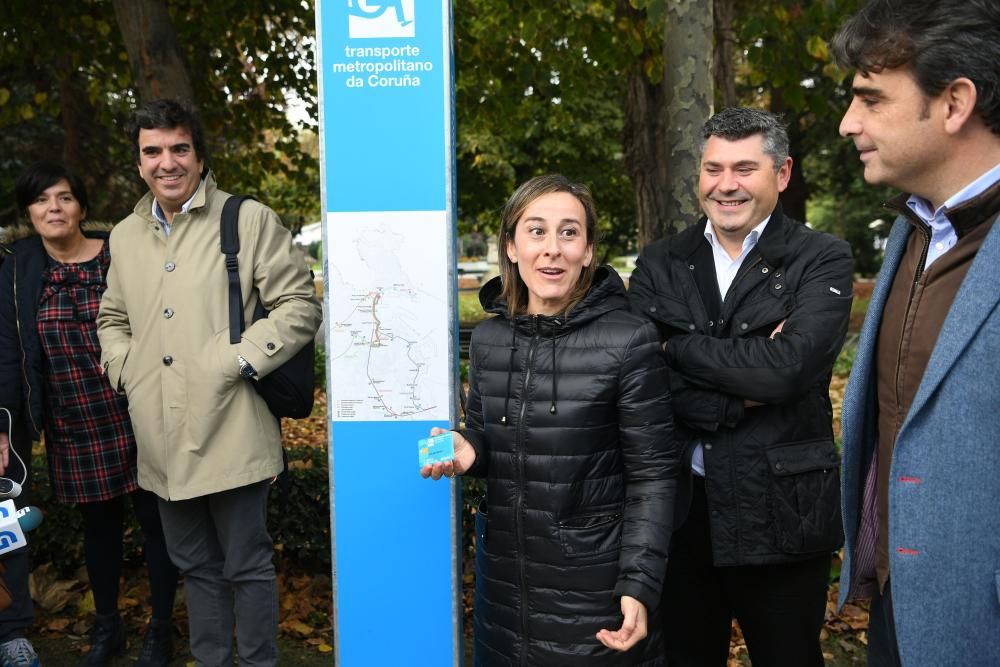 Llegada de los buses interurbanos al centro de A C