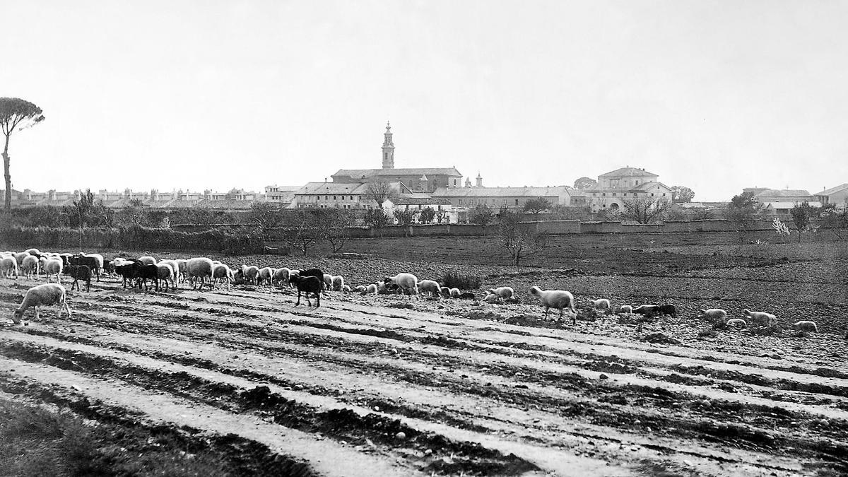 Cartuja de N.ª S.ª de Aula Dei o Cartuja Alta desde el camino de Peñaflor