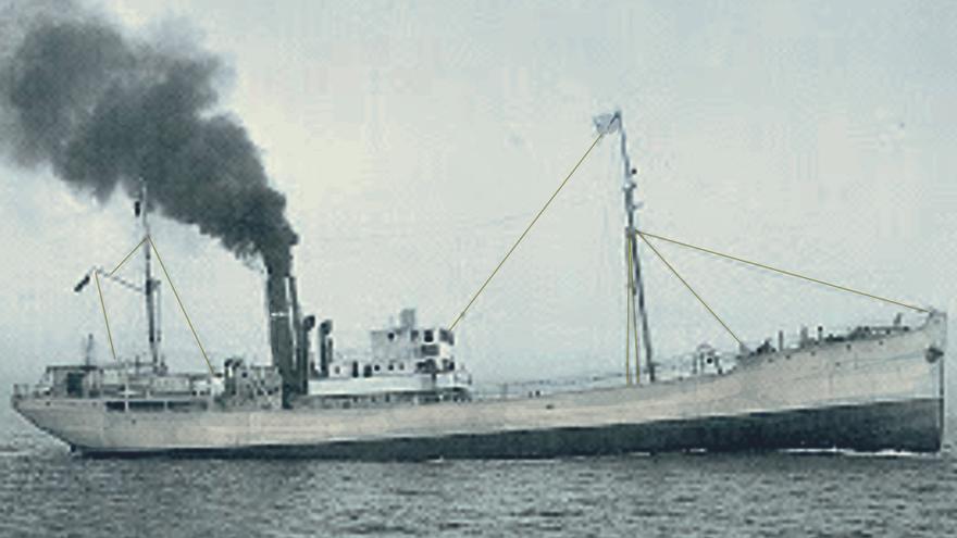 O barco &quot;Puerto de Navacerrada&quot; da empresa COPIBA, ano 1948.