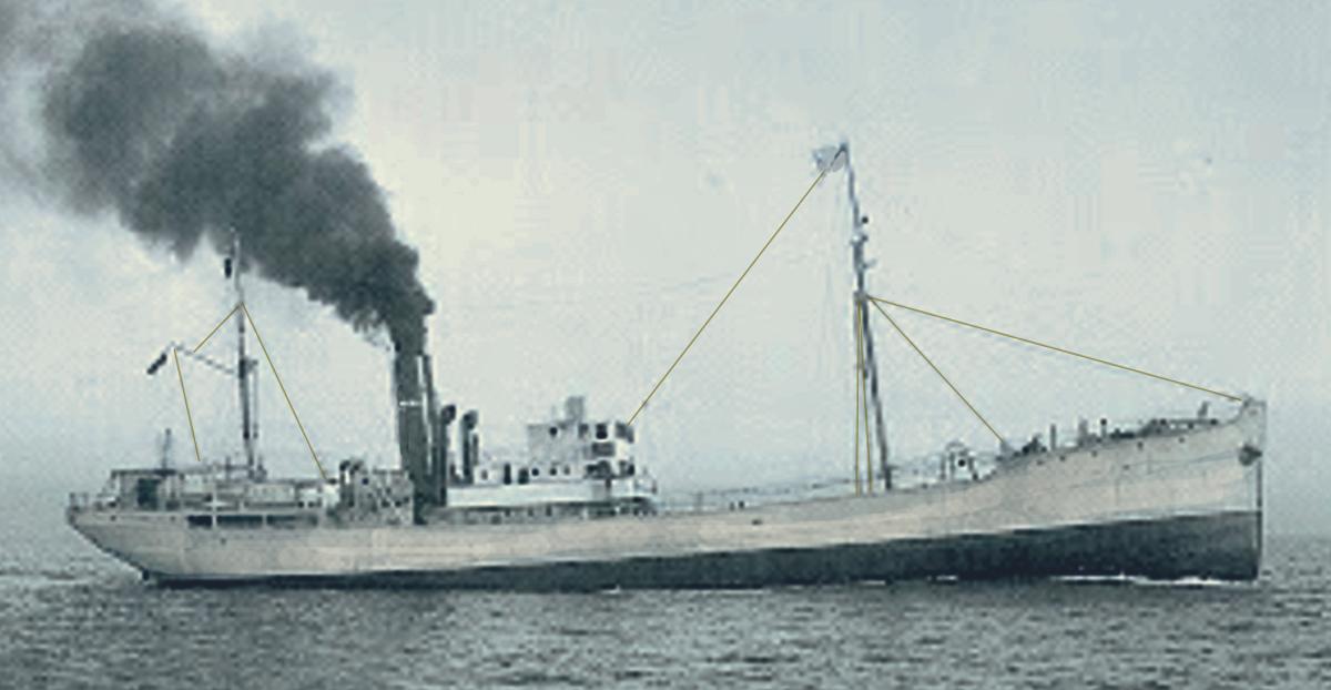 O barco "Puerto de Navacerrada" da empresa COPIBA, ano 1948.