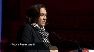 Ada Colau insisteix a demanar la retirada del 155 i l’alliberament dels presos polítics empresonats.
