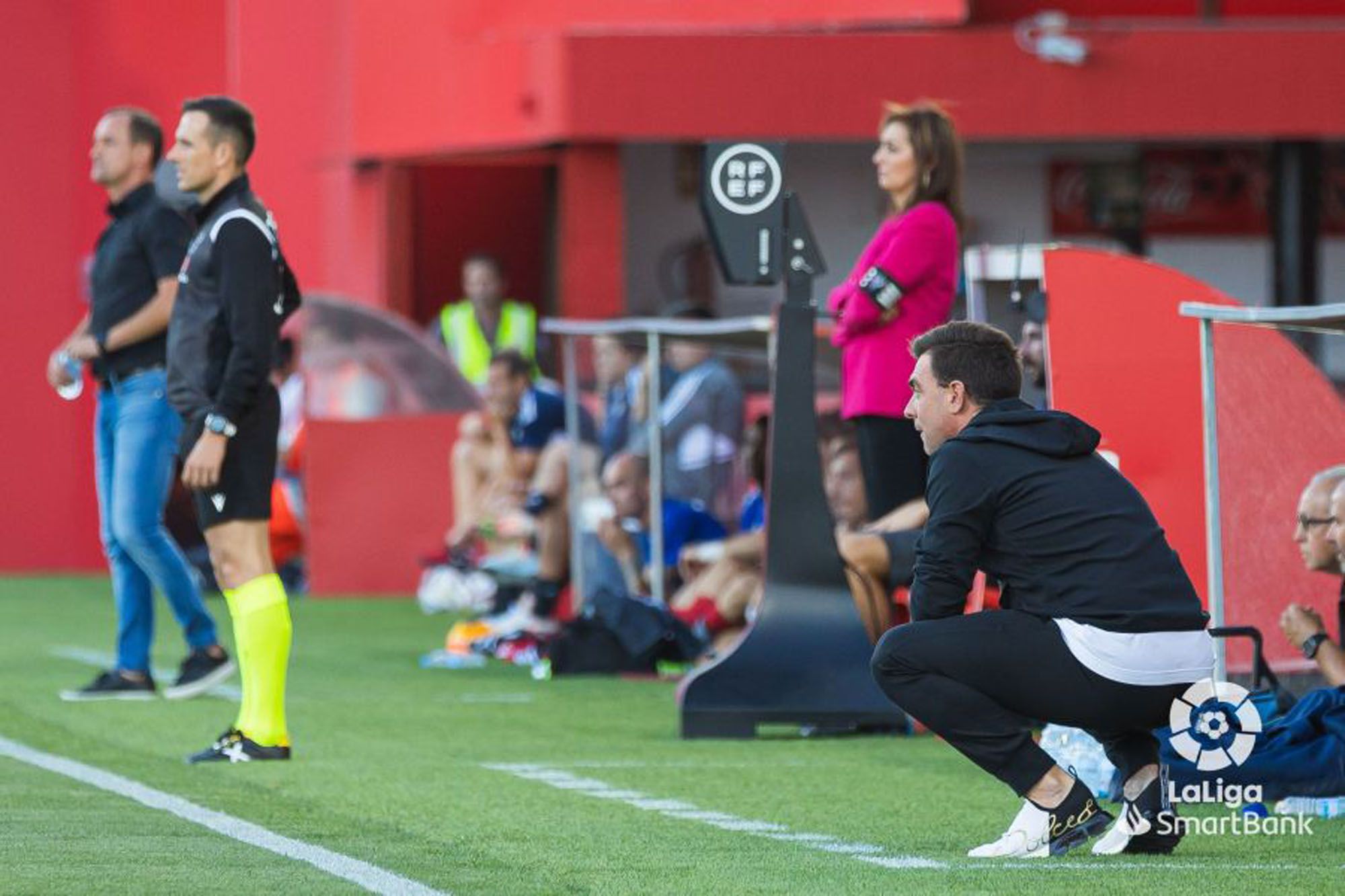 Una imagen del CD Mirandés - Málaga CF de la tercera jornada de la Liga 22/23