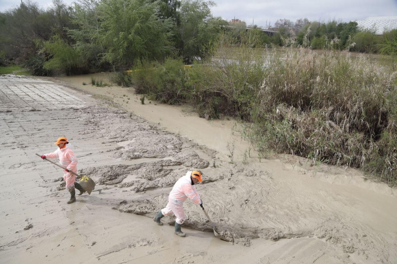 Sadeco culmina la limpieza de las zonas alcanzadas por el río