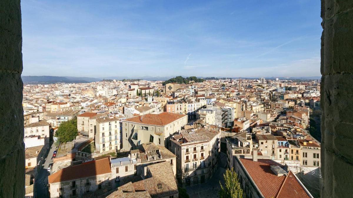 Vista de Manresa des del campanar de la Seu