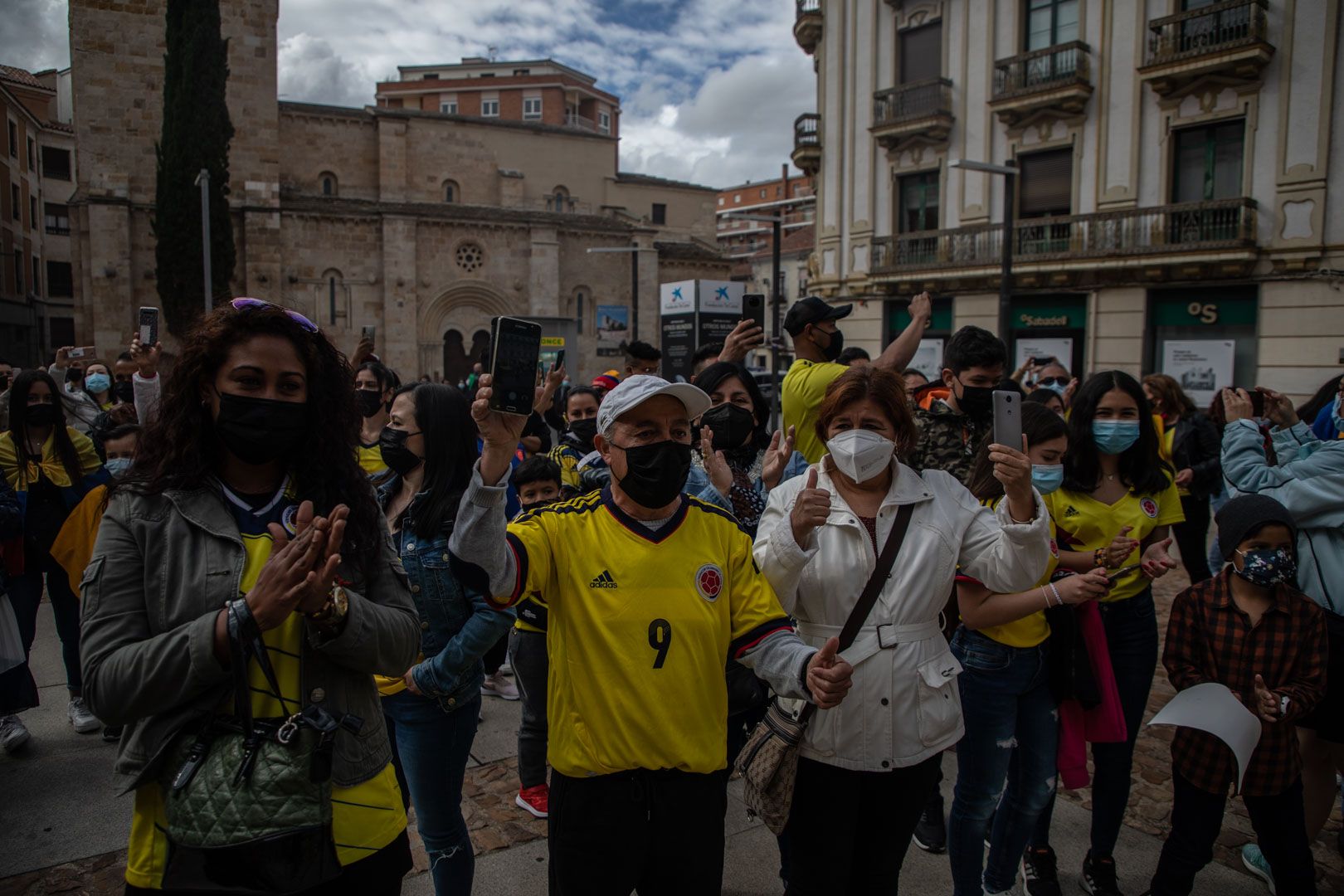 Marcha de colombianos en Zamora