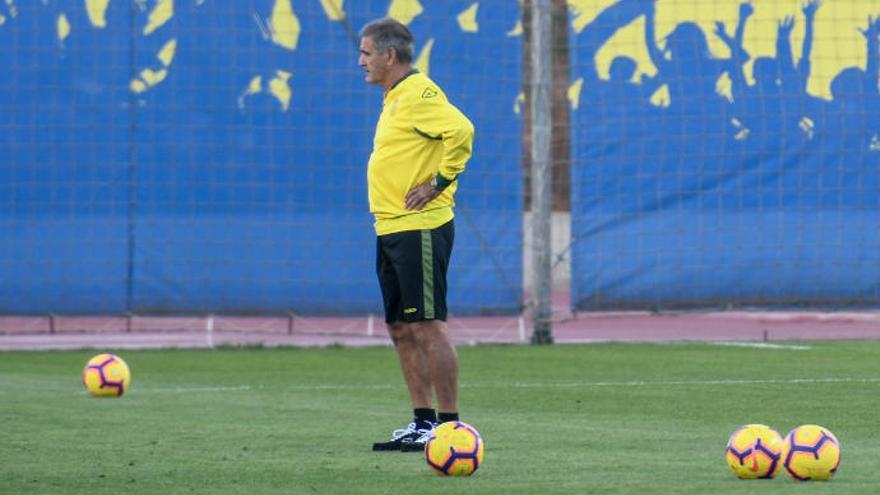 Paco Herrera, durante un entrenamiento esta semana en El Hornillo.