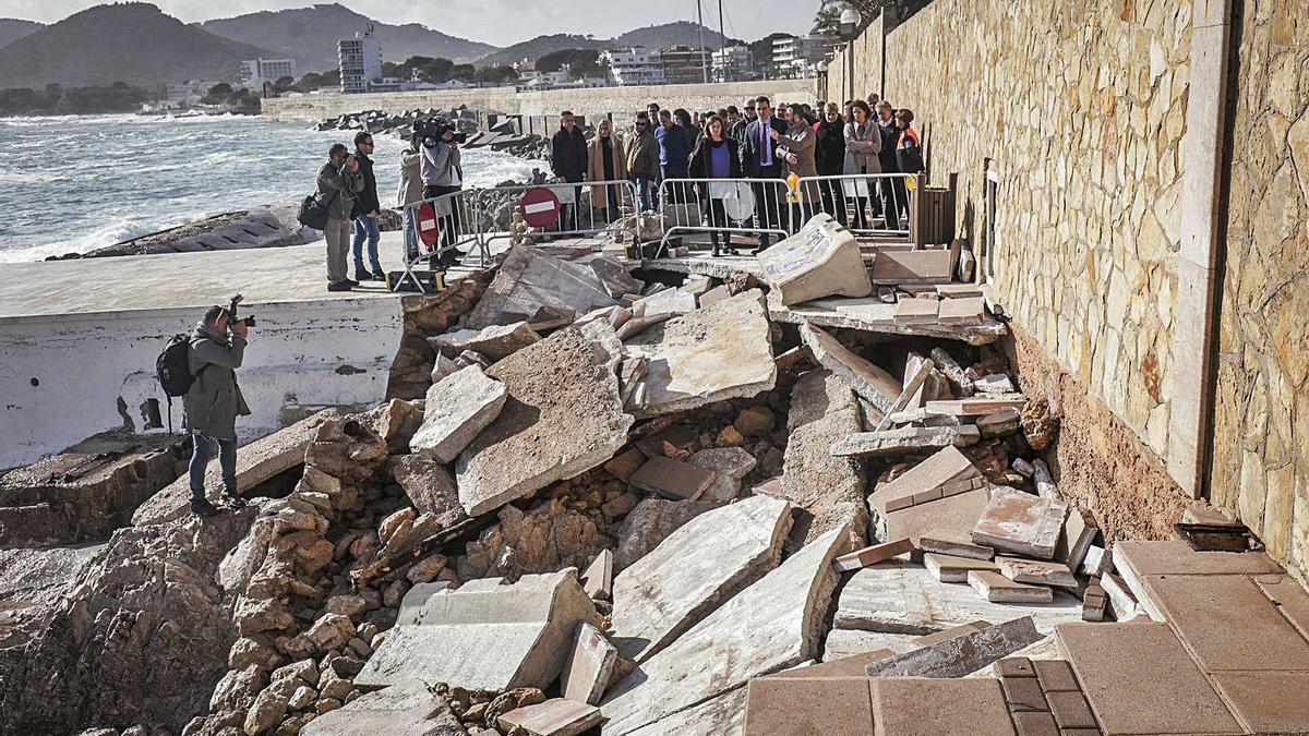 Imagen de los graves daños causados por la borrasca en Cala Rajada.