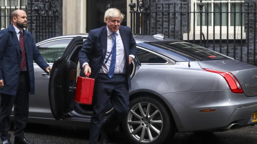 Boris Johnson a su llegada a Downing Street.