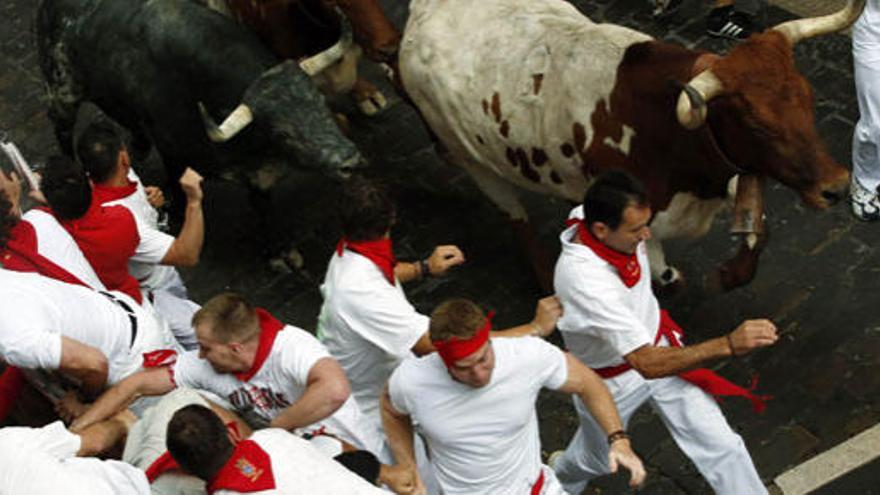 Un herido por asta en el primer encierro de Sanfermines