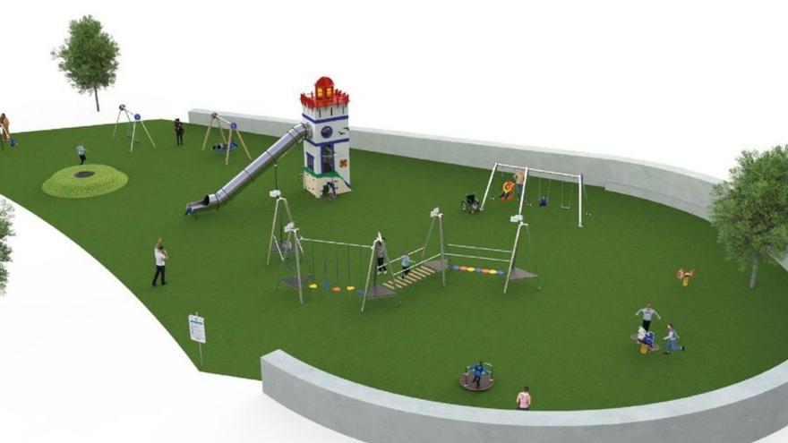 Infografía del proyecto del parque Costa Xiráldez, en Poio. |  FdV