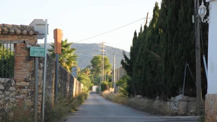 Camino del Assagador de Sant Pere, en Dénia, junto al que se hallaron ayer más restos.