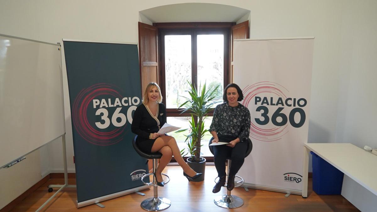 Por la izquierda, Susana Madera y Marta Piquero, del servicio de Promoción Económica.