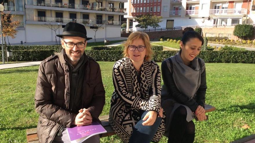 Odilo Barreiro, Montse Prado y Silvia Carballo, hoy en Moaña