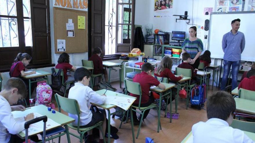 Examen de reválida en un colegio de Murcia.