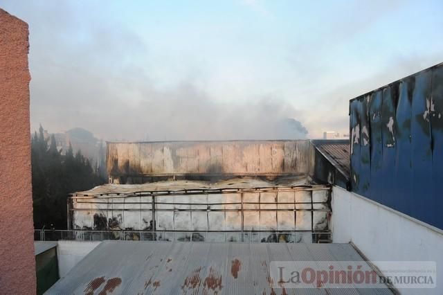 Así ha quedado la antigua fábrica de Rostoy tras el incendio en Murcia