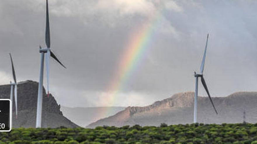 Sale el arcoíris en Gran Canaria tras el tercer temporal del año