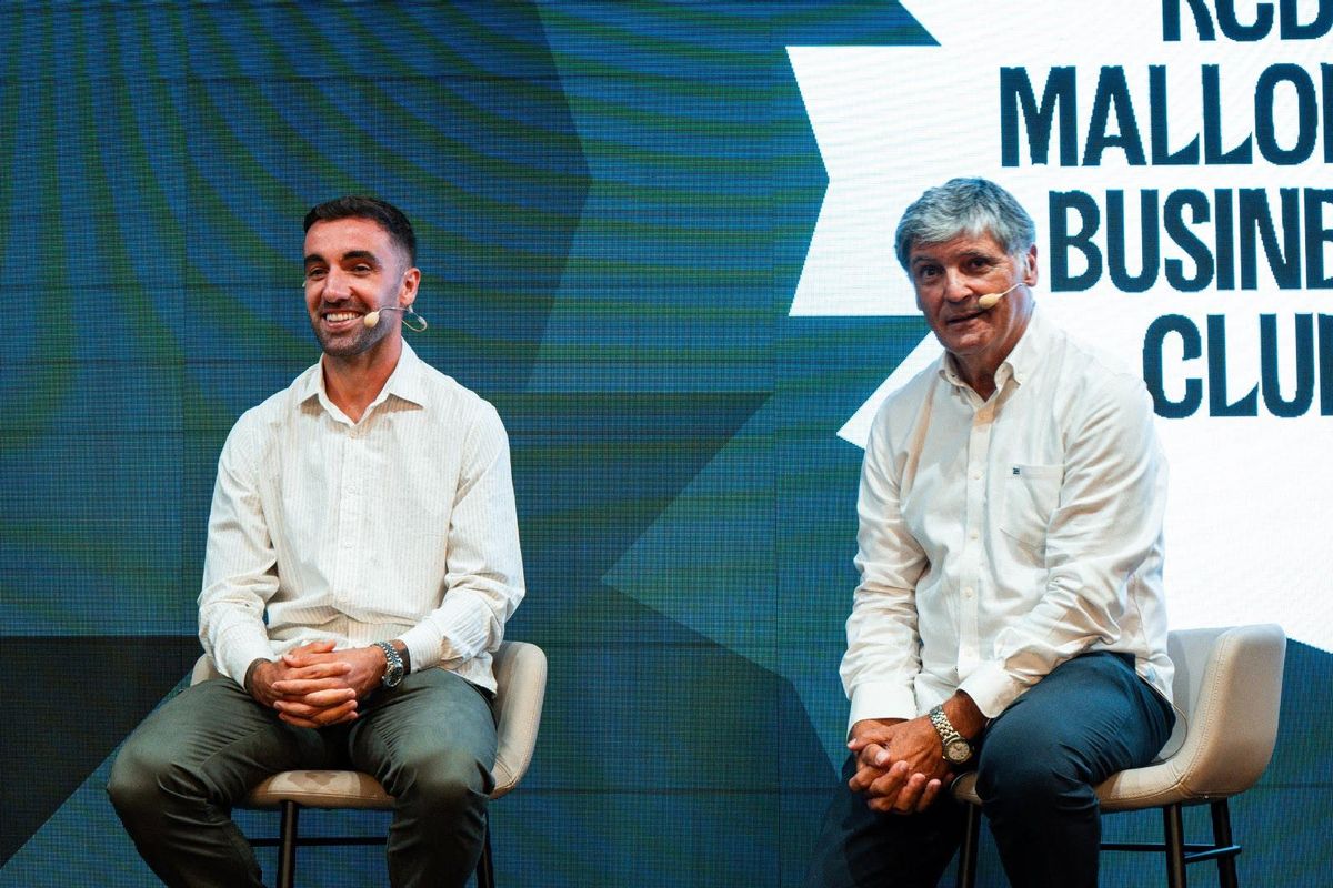 Sergi Darder y Toni Nadal durante su conversación que ha cerrado el acto.