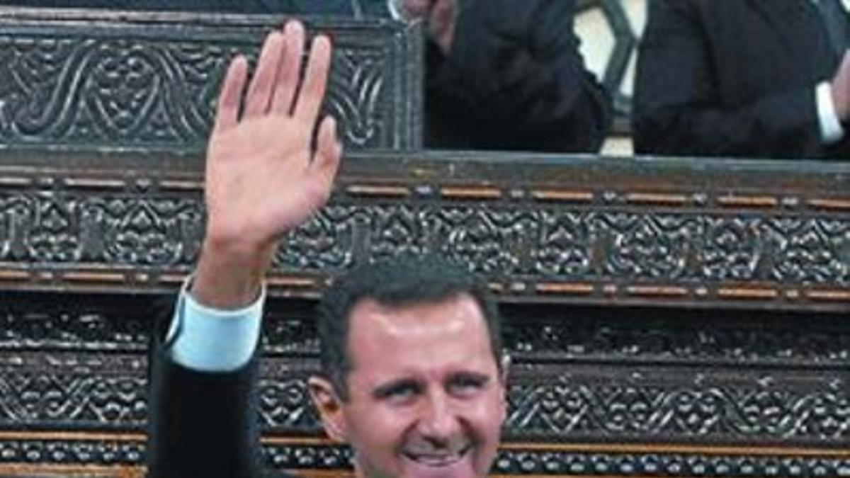 Inamovible. El presidente, Bashar al Asad, en el Parlamento, el pasado 30 de marzo.