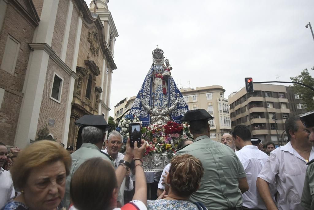 Romería de Murcia: primer tramo del recorrido de la Fuensanta