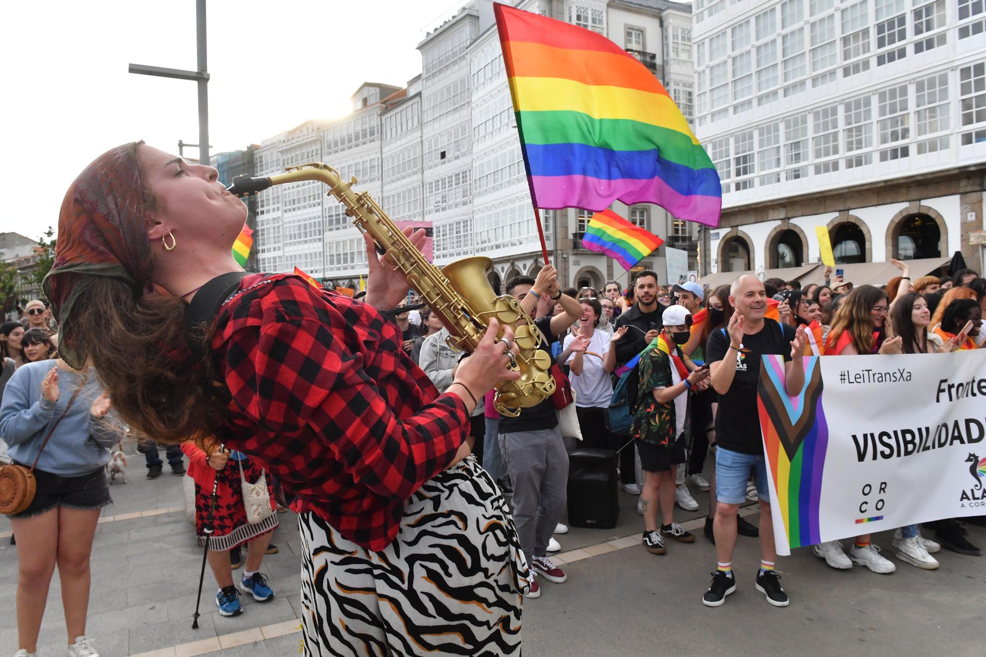 La manifestación del Orgullo LGBT recorre las calles de A Coruña