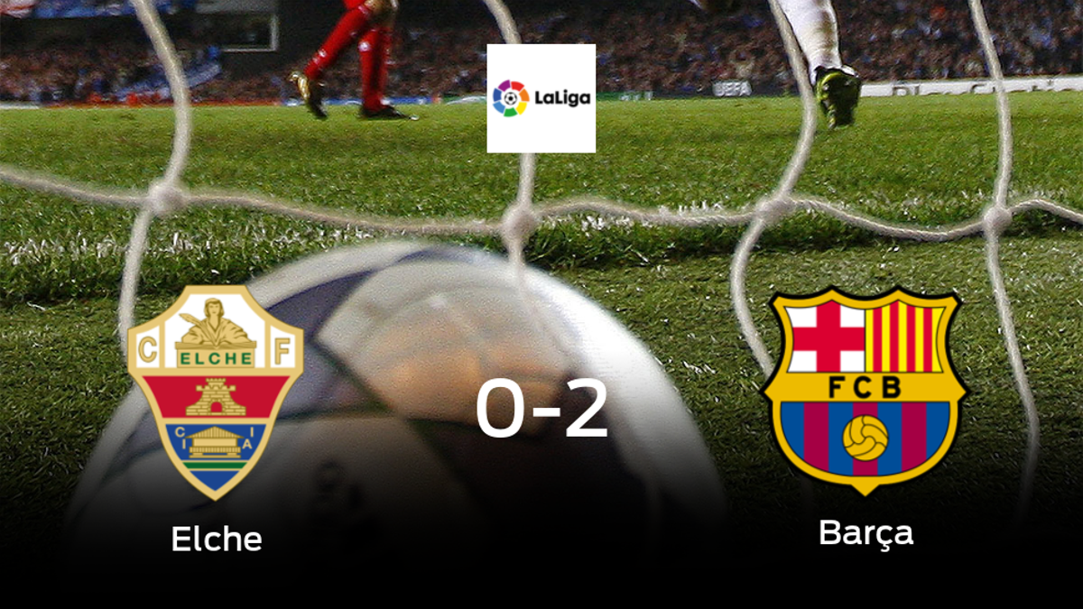 El Barcelona suma tres puntos a su casillero ante el Elche (0-2)
