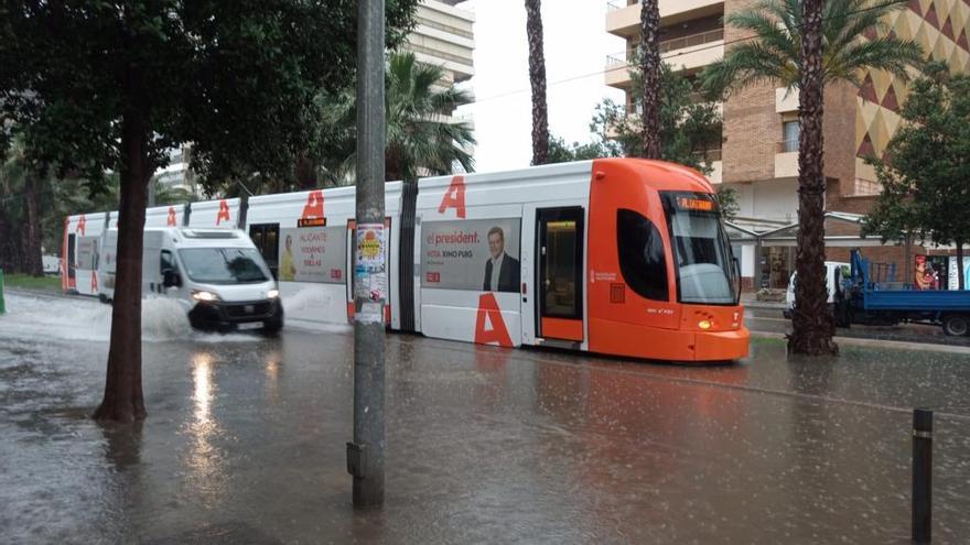 Inundación de la L5 del TRAM en Alicante