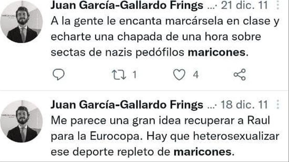 Uno de los mensajes en Twitter del candidato de Vox.