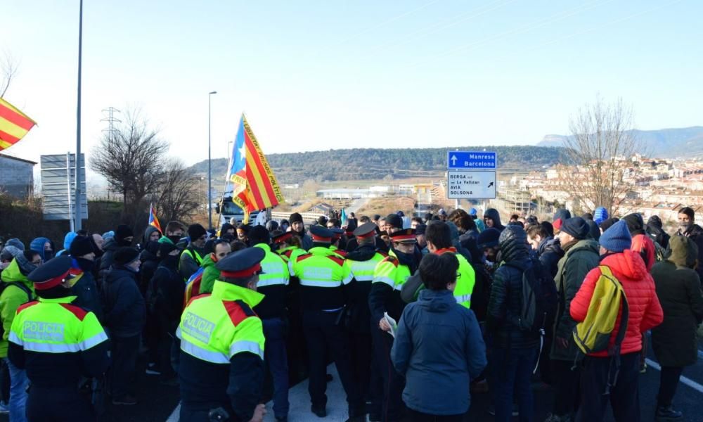 Talls de trànsit a la C-16, a Berga