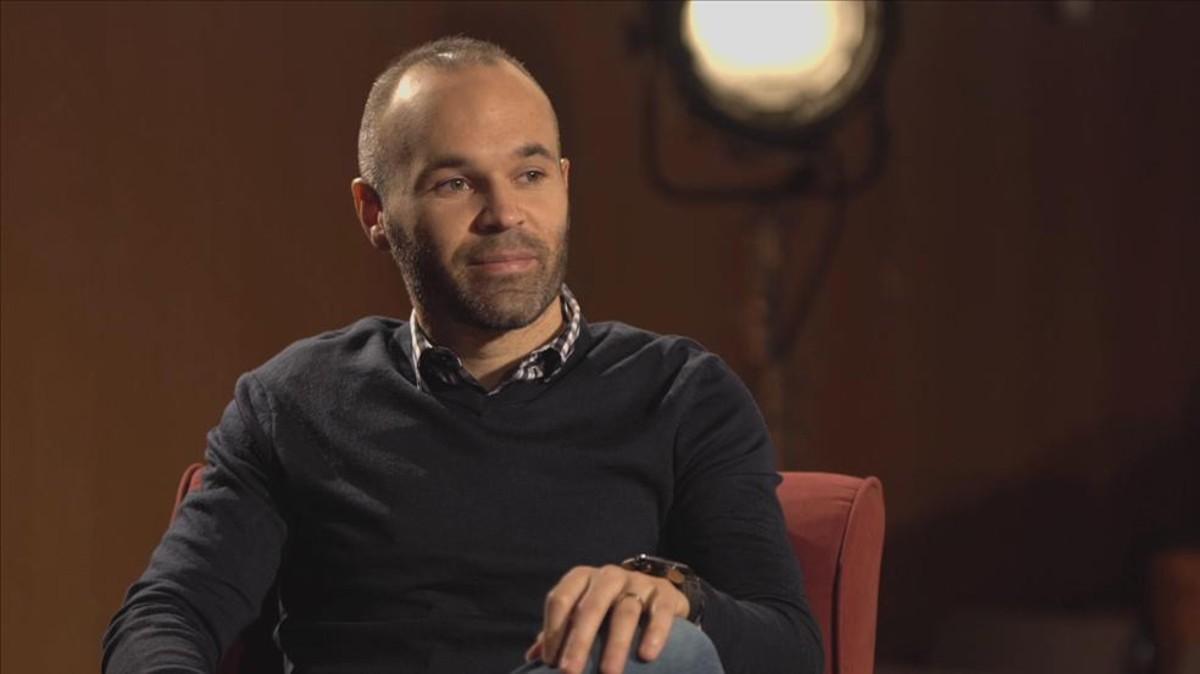 Iniesta, durante la entrevista