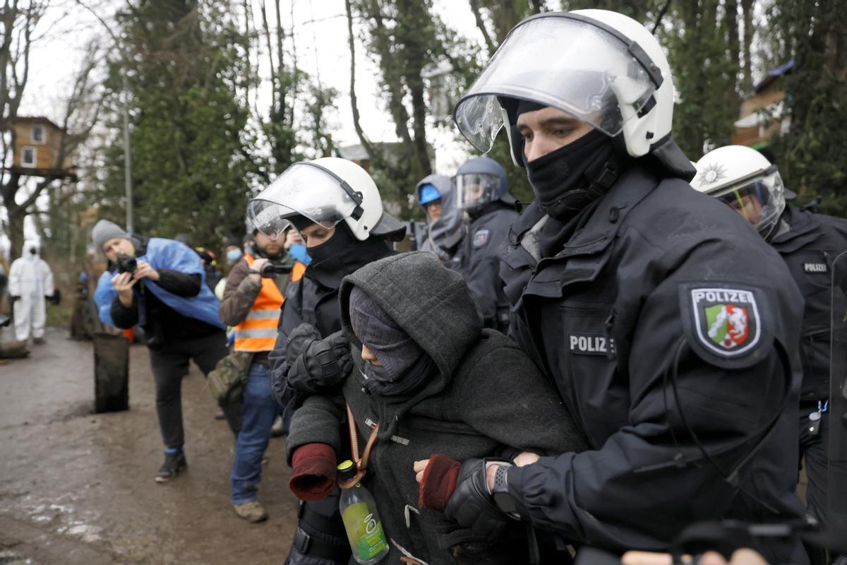 Protesta contra una mina de carbón en Alemania