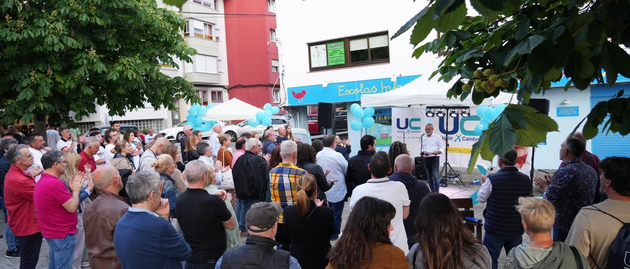 Acto de cierre de campaña de UxC, este viernes, en O Temple.