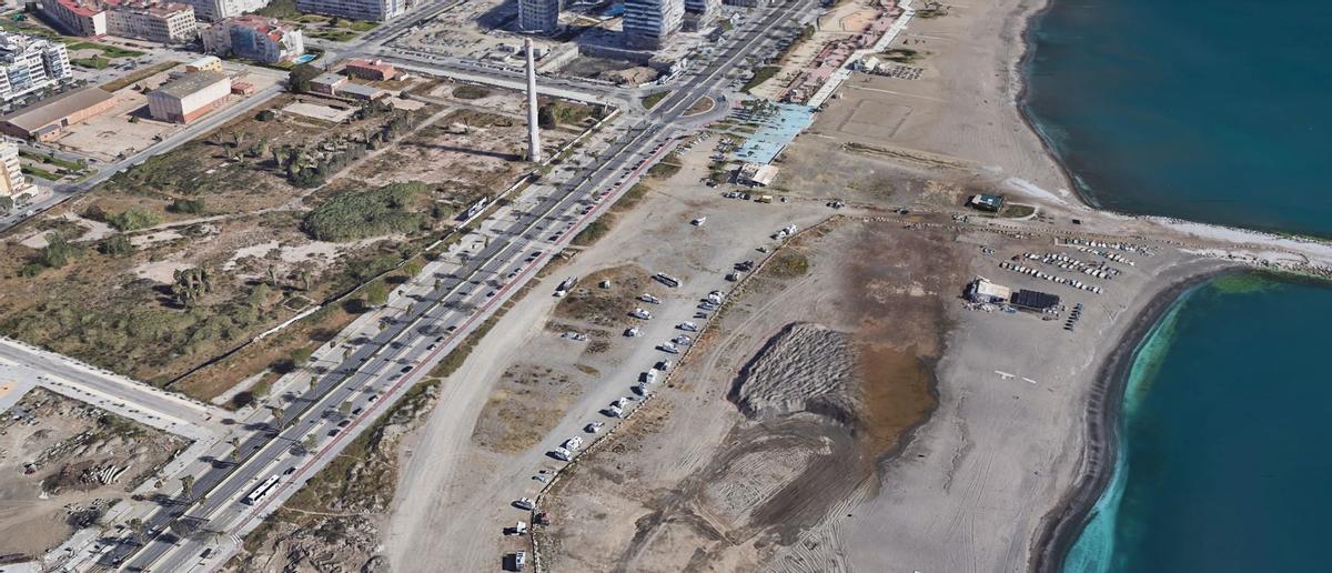 Tramo del Paseo Marítimo de Poniente que tiene que ejecutarse.