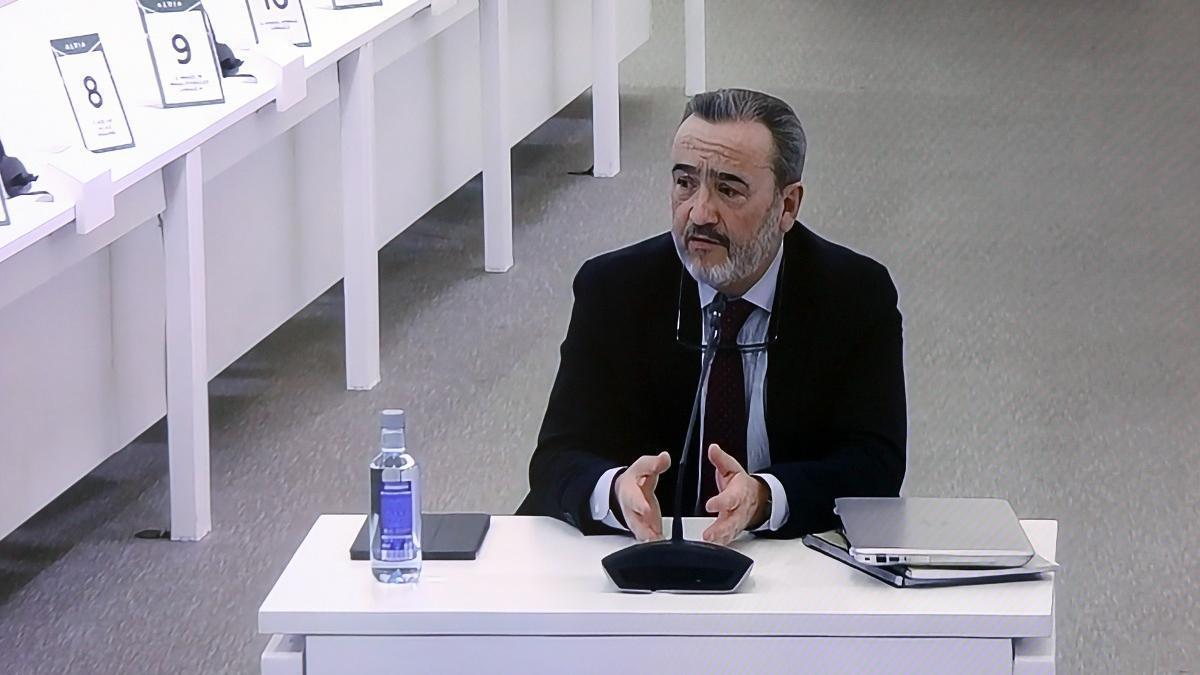 César Mariñas, durante su declaración en el juicio.