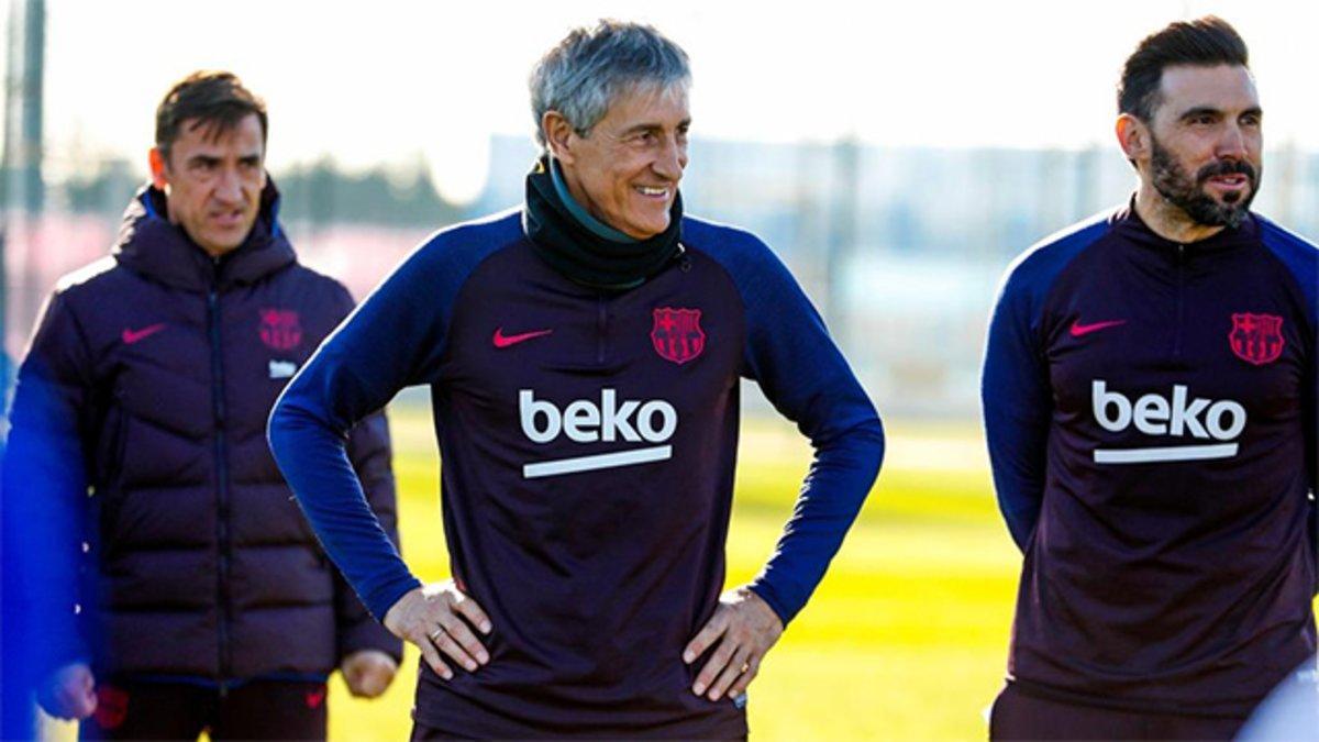 Sigue el primer día de Quique Setién como técnico del Barça (ES)