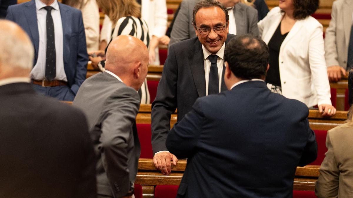 Josep Rull, durante el pleno de constitución del Parlament.