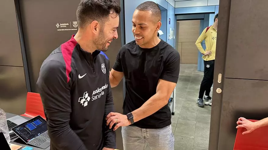 Ferrao dio la sorpresa en el entreno del Barça de fútbol sala