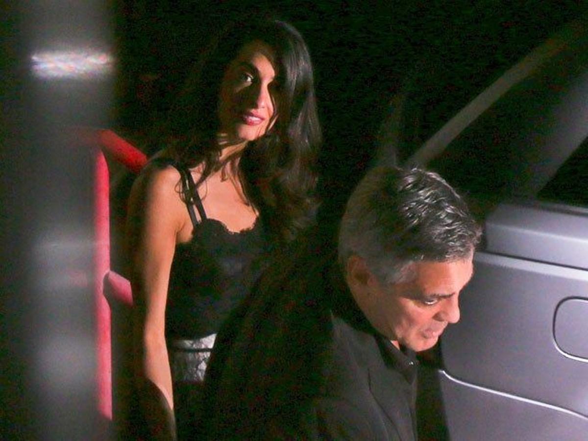 Amal y George Clooney, de salida nocturna en Hollywood