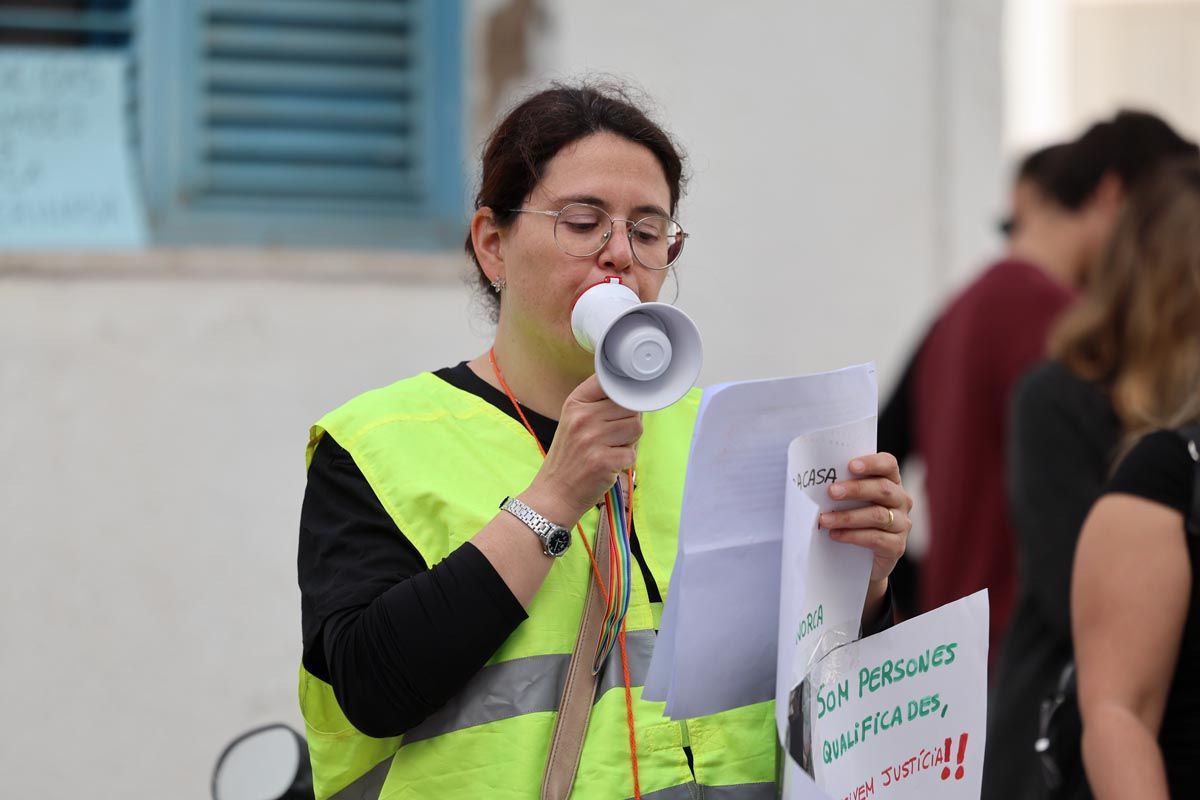 Las imágenes de la concentración de profesores en Ibiza