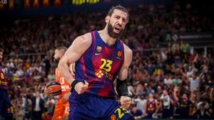 Tornike Shengelia, durante el Barça - Valencia de Euroliga