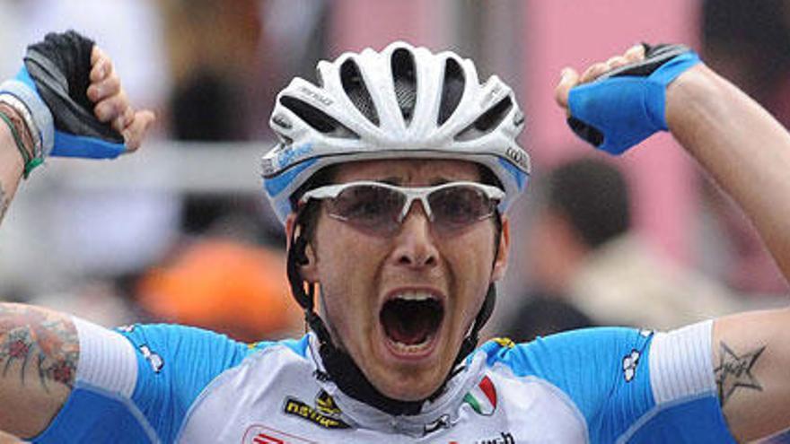 El ganador de la etapa, el ciclista italiano Manuel Belletti, del Colnago