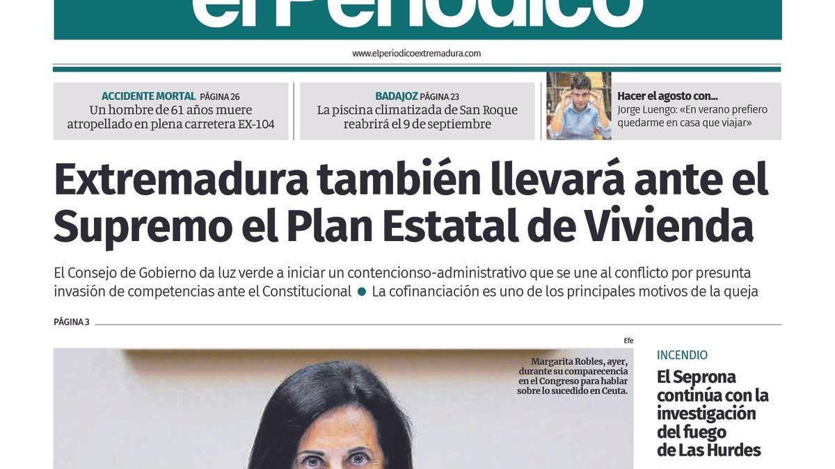 Consulta la portada correspondiente al día 26 de agosto de 2026