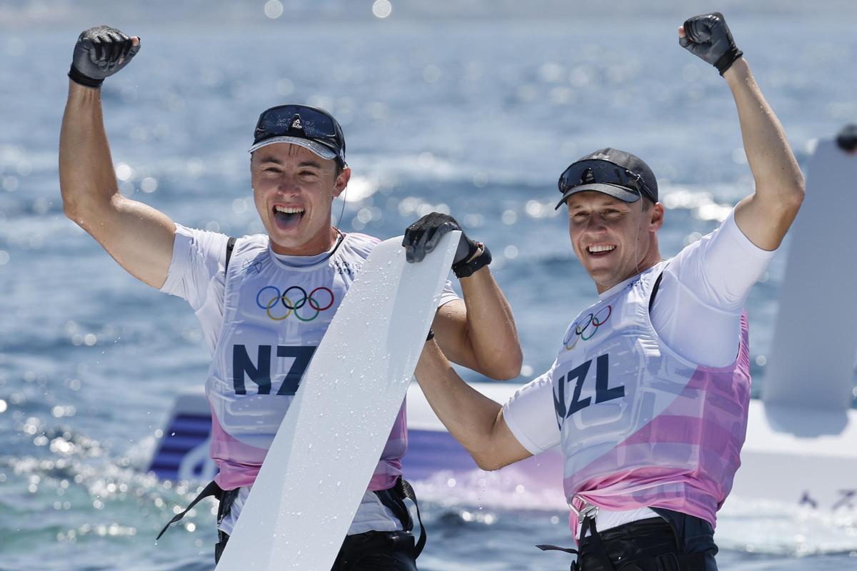 La 'medal race' del skiff de vela que les ha valido el oro a Diego Botín y Florian Trittel, en imágenes.