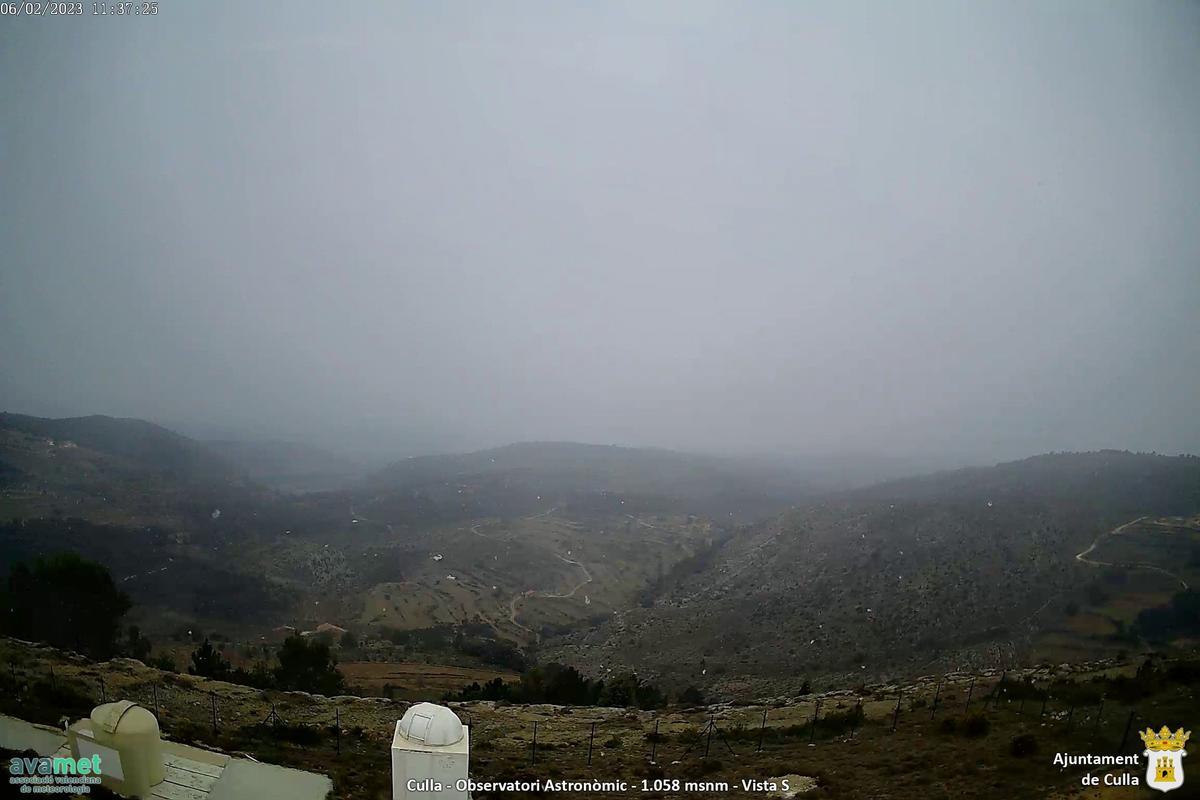 Ligera nevada caída sobre Culla.